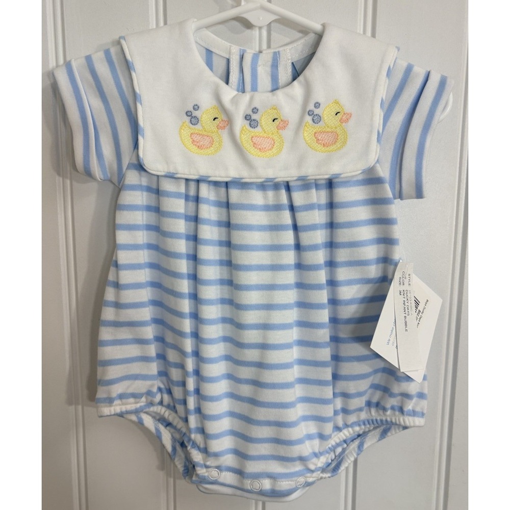 Bailey Boys Ducky Days Boys Infant 3 Month Knit Bubble Ducks Bath Heirloom